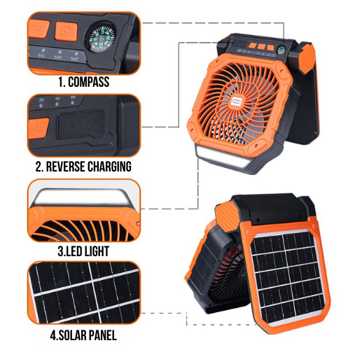 Solar Outdoor Fan
